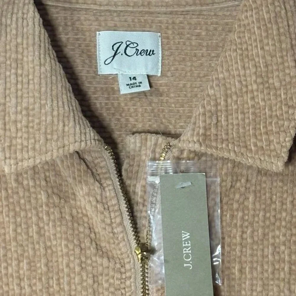 J.Crew Zip-front cinched dress in corduroy